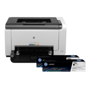 惠普HP LaserJet Pro CP1025 彩色激光打印机 惠普HP 126A 黑色激光打印硒鼓*2