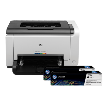惠普HP LaserJet Pro CP1025 彩色激光打印机 惠普HP 126A 黑色激光打印硒鼓*2